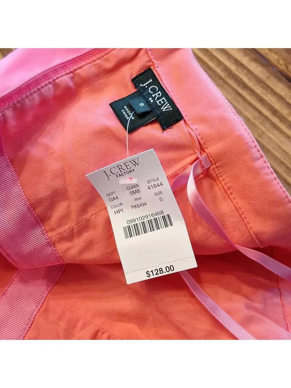 Nwt J Crew Hot Pink Strapless Pencil Dress Size 0